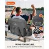 Sportneer Stadium Seats with Back Support: 2.5” Thick Comfy Cushion 6 Adjustable Angle Bleacher Seat with Armrest – 2 Large Pockets, 2 Cup Holders Stadium Chair for Sport Events Concerts Parks(Grey)