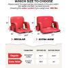 Sportneer Stadium Seats with Back Support: 2.5” Thick Comfy Cushion 6 Adjustable Angle Bleacher Seat with Armrest – 2 Large Pockets, 2 Cup Holders Stadium Chair for Sport Events Concerts Parks(Red  2 Pack)