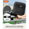 Sportneer Stadium Seats with Back Support: 6 Reclining Position Folding Bleacher Chairs with Back and Cushion – Padded Bleacher Seats with Shoulder Strap & Storage pocket for Events, Outdoors, Camping(Black)