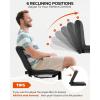 Sportneer Stadium Seats with Back Support: 6 Reclining Position Folding Bleacher Chairs with Back and Cushion – Padded Bleacher Seats with Shoulder Strap & Storage pocket for Events, Outdoors, Camping(Black  2 Pack)