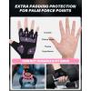 Sportneer Workout Gloves for Men & Women, Full Palm Protection Breathable Exercise Gloves w/Curved Open Back, Lightweight Fitness Gloves for Pull Up, Dumbbells, Cycling, Rowing(Black-Pink)