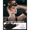 Sportneer Workout Gloves for Men & Women, Full Palm Protection Breathable Exercise Gloves w/Curved Open Back, Lightweight Fitness Gloves for Pull Up, Dumbbells, Cycling, Rowing(Black-White)