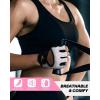 Sportneer Workout Gloves for Men & Women, Full Palm Protection Breathable Exercise Gloves w/Curved Open Back, Lightweight Fitness Gloves for Pull Up, Dumbbells, Cycling, Rowing(Black-White)
