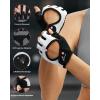 Sportneer Workout Gloves for Men & Women, Full Palm Protection Breathable Exercise Gloves w/Curved Open Back, Lightweight Fitness Gloves for Pull Up, Dumbbells, Cycling, Rowing(Black-White)
