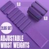 Sportneer Wrist & Ankle Weights for Women Men – 1 Pair (1 lb/2 lb Each) | Adjustable Weighted Bracelet Silicone Bangles for Yoga, Dance, Pilates, Cardio, Aerobics, Gym, Pool Exercises and Jogging(Punk Purple)