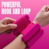 Sportneer Wrist & Ankle Weights for Women Men – 1 Pair (1 lb/2 lb Each) | Adjustable Weighted Bracelet Silicone Bangles for Yoga, Dance, Pilates, Cardio, Aerobics, Gym, Pool Exercises and Jogging(Pink Flash)