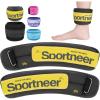 Sportneer Ankle Weights 0.5/1/2/3/5 LBS 1 Pair Wrist Leg Arm Weights for Women Men Kids Child with Adjustable Straps, Strength Weighted for Jogging Running Walking Fitness Gym Workout(Gray)