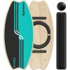 Sportneer Balance Board – 7 Modes Wobble Board with Adjustable Stoppers – Exercise Balancing Stability Trainer for Improve Balance, Surf Trainer & Physical Therapy – Roller and 2.8” Ball Included(Turquoise)