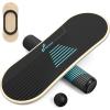 Sportneer Balance Board 7 Modes Wobble Board with Adjustable Stoppers Exercise Balancing Stability Trainer for Improve Balance, Surf Trainer & Physical Therapy – Roller and 2.8” Ball Included(Blue)