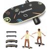 Sportneer Balance Board Kids Wooden Wobble Board for Kids, Safe and Sturdy Balance Trainer, Kids Balance Board for 3-5 6-12 (With Semi-circular Wobble Blocks)