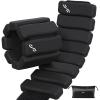 Sportneer S-Shaped Wrist Weights Set of 2 (1LB/2LB Each) for Women Men Comfortable Arm Leg Weight for Pilates, Running, Walking, Workout, Yoga, Water Aerobics, Pool Exercises(Twilight Black)