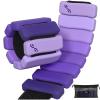 Sportneer S-Shaped Wrist Weights Set of 2 (1LB/2LB Each) for Women Men Comfortable Arm Leg Weight for Pilates, Running, Walking, Workout, Yoga, Water Aerobics, Pool Exercises(Halo Violet)