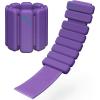 Sportneer Wrist & Ankle Weights for Women Men – 1 Pair (1 lb/2 lb Each) | Adjustable Weighted Bracelet Silicone Bangles for Yoga, Dance, Pilates, Cardio, Aerobics, Gym, Pool Exercises and Jogging(Punk Purple)