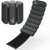 Sportneer Wrist & Ankle Weights for Women Men – 1 Pair (1 lb/2 lb Each) | Adjustable Weighted Bracelet Silicone Bangles for Yoga, Dance, Pilates, Cardio, Aerobics, Gym, Pool Exercises and Jogging(Polar Night Black)