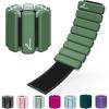 Sportneer Wrist & Ankle Weights for Women Men – 1 Pair (1 lb/2 lb Each) | Adjustable Weighted Bracelet Silicone Bangles for Yoga, Dance, Pilates, Cardio, Aerobics, Gym, Pool Exercises and Jogging(Deep Emerald)