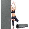 Sportneer Yoga Mat – Pro Non Slip Anti-Tear Workout Mat for Women and Men- 4mm Thick Large Eco-Friendly Exercise Mat for Yoga, Pilates & Floor Exercise, Grey (72″x24″)
