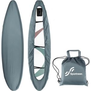 Kayak Cover, Sportneer Waterproof Kayak Covers for Outdoor Storage 9.3-10.5ft Kayak Cover UV Sunblock Shield Protector Kayak Canoe Boat Accessories for Outdoor with Storage Bag 3 Adjustable Bands