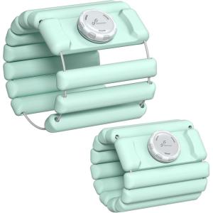 Sportneer Adjustable Wrist Weights for Women Men – Arm Weights Knob Silicone Pilates weights, Weighted Bracelet for Walking, Running, Workout, Yoga, Water Aerobics, Pool Exercises, Set of 2 (1LB Each)(Green)