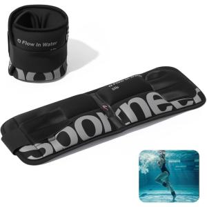 Sportneer Ankle Weights for Men Women Kids Strength Training,10 lbs/Pair Leg Weights Set Comfortable and Soft Perfect for Dancing Running Walking Fitness Workout(Black)