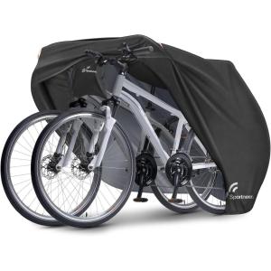 Sportneer Bike Cover: 190T Waterproof Outdoor Bicycle Covers for Preventing Rain Sun UV Dust Wind with Anti-theft Lock Holes and Storage Bag for Mountain Road Electric Bike(Polyester-210T)