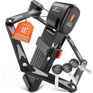Sportneer Bike Lock – High Security Folding Bicycle Lock Art Certified – Bike Locks Heavy Duty Anti Theft with 3 Stainless Keys and Mount Bracket for Bicycles Scooter Ebike – 95cm/3.12ft, 2.86lbs