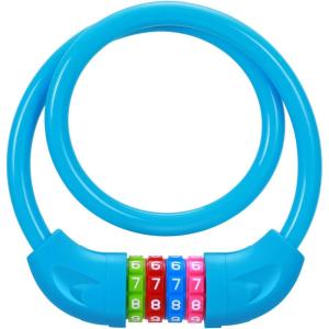 Sportneer Cable Lock: 4 Digit Resettable Combination High Security Bike Locks Heavy Duty Anti Theft – 25.6inch Long Colorful & Keyless Bicycle Lock for Kid’s Bike – Blue(Blue)