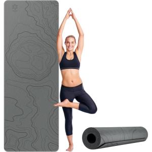 Sportneer Yoga Mat – Pro Non Slip Anti-Tear Workout Mat for Women and Men- 4mm Thick Large Eco-Friendly Exercise Mat for Yoga, Pilates & Floor Exercise, Grey (72″x24″)