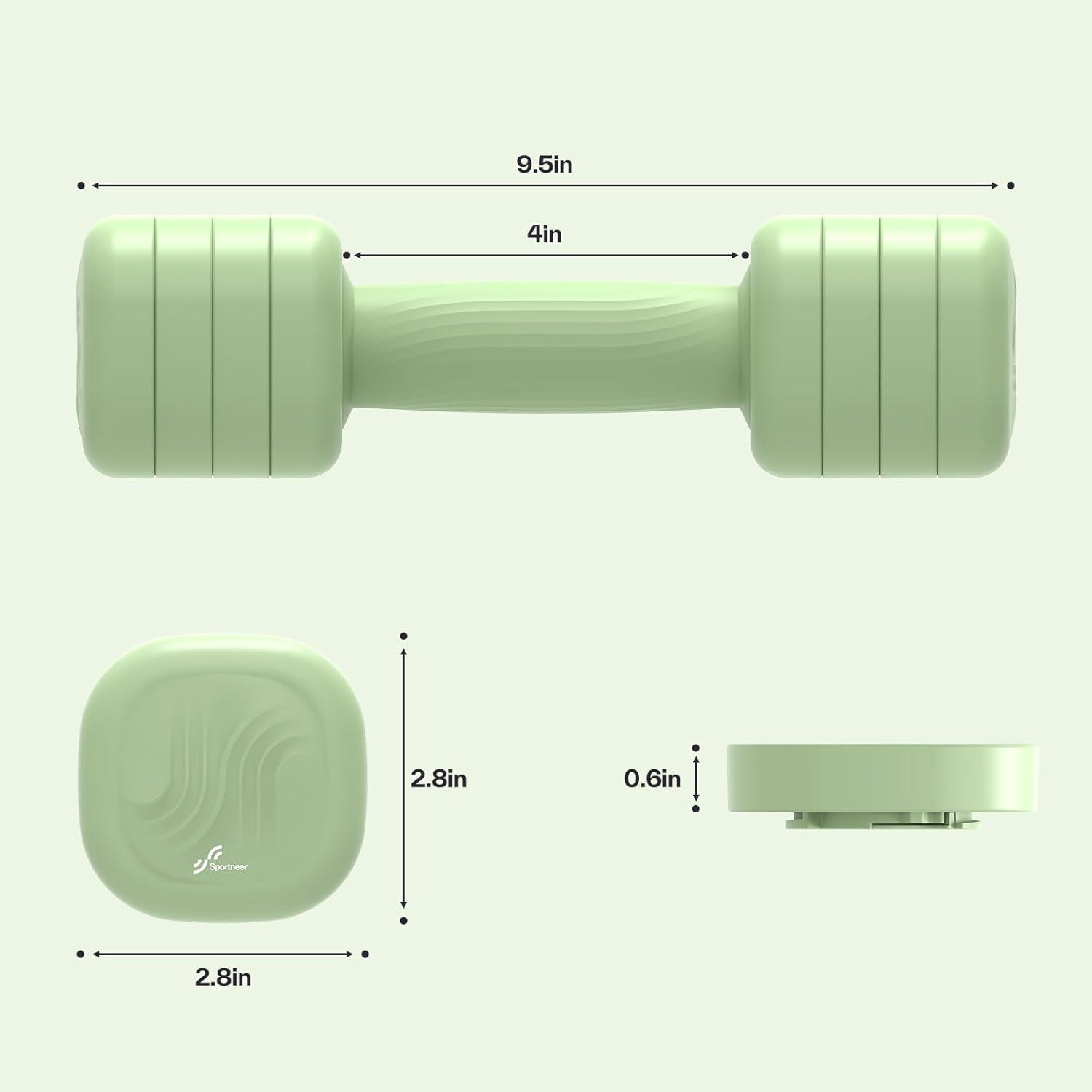 image:imageAdjustable Dumbbell Set of 2 Sportneer 4 in 1 Free Weights Dumbbells Set for Women Hand Weights for Women at Home Each 2lb 3lb 4lb 5lb Weights with Soft Rubber Handle for Home Gym Exercise TrainingDusty Mutcha