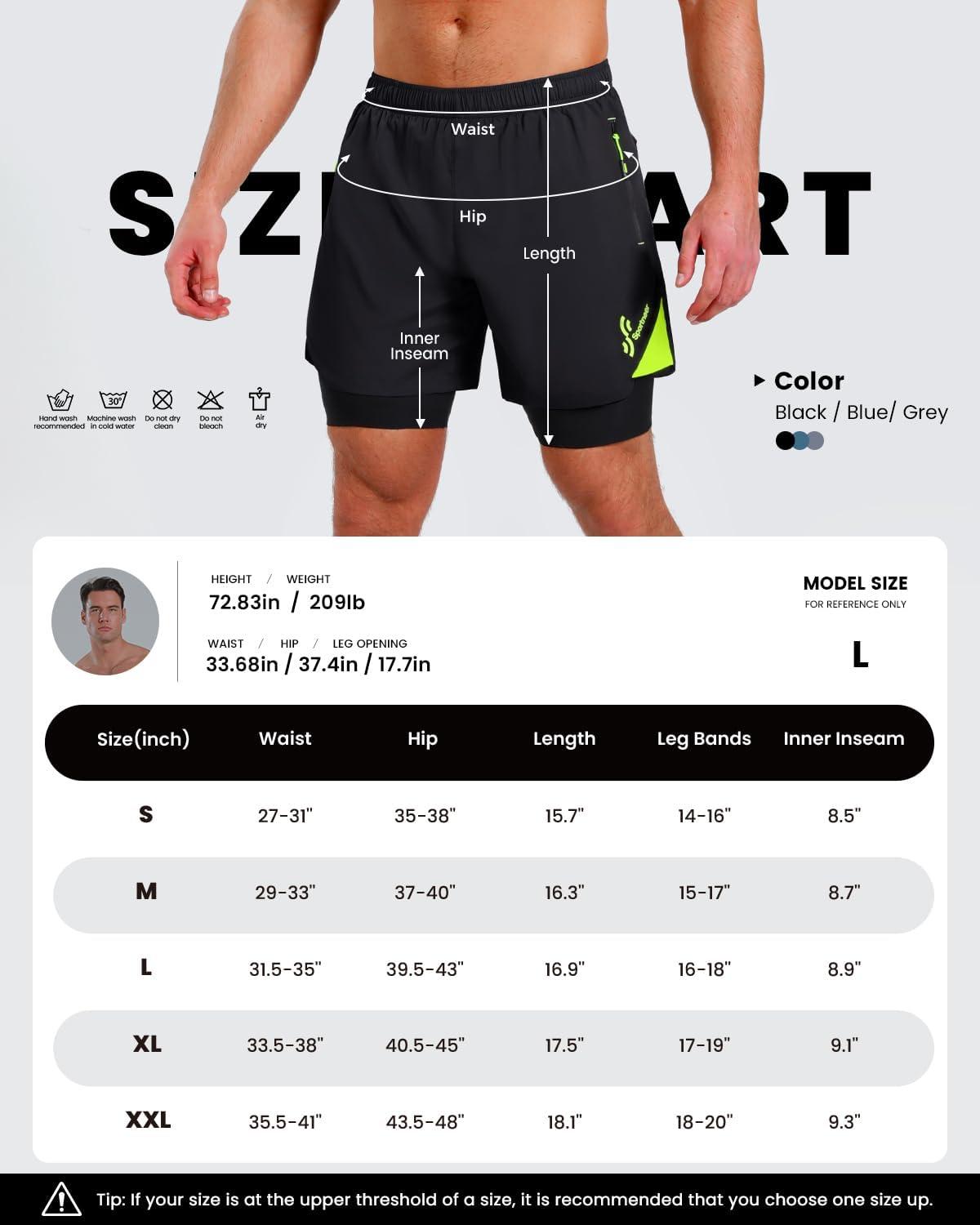 image:imageSportneer Bike Shorts for Men 3D Padded Lightweight MTB Fit Riding Biking Bicycle Biker Shorts with Zipper PocketsBlack