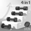Adjustable Dumbbell Set of 2: Sportneer 4 in 1 Free Weights Dumbbells Set for Women, Hand Weights for Women at Home, Each 2lb 3lb 4lb 5lb Weights with Soft Rubber Handle for Home Gym Exercise Training(Twilight Black)