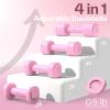 Adjustable Dumbbell Set of 2: Sportneer 4 in 1 Free Weights Dumbbells Set for Women, Hand Weights for Women at Home, Each 2lb 3lb 4lb 5lb Weights with Soft Rubber Handle for Home Gym Exercise Training(Wild Rose)