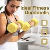 Adjustable Dumbbell Set of 2: Sportneer 4 in 1 Free Weights Dumbbells Set for Women, Hand Weights for Women at Home, Each 2lb 3lb 4lb 5lb Weights with Soft Rubber Handle for Home Gym Exercise Training(Butter Yellow)