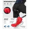 Sportneer Bike Shorts for Men – 3D Padded Lightweight MTB Fit Riding Biking Bicycle Biker Shorts with Zipper Pockets(Black)