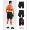 Sportneer Bike Shorts for Men – 3D Padded Lightweight MTB Fit Riding Biking Bicycle Biker Shorts with Zipper Pockets(Black)