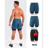 Sportneer Bike Shorts for Men – 3D Padded Lightweight MTB Fit Riding Biking Bicycle Biker Shorts with Zipper Pockets(Blue)