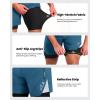 Sportneer Bike Shorts for Men – 3D Padded Lightweight MTB Fit Riding Biking Bicycle Biker Shorts with Zipper Pockets(Blue)