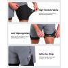 Sportneer Bike Shorts for Men – 3D Padded Lightweight MTB Fit Riding Biking Bicycle Biker Shorts with Zipper Pockets(Grey)