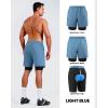 Sportneer Bike Shorts for Men – 3D Padded Lightweight MTB Fit Riding Biking Bicycle Biker Shorts with Zipper Pockets(Light Blue)