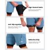 Sportneer Bike Shorts for Men – 3D Padded Lightweight MTB Fit Riding Biking Bicycle Biker Shorts with Zipper Pockets(Light Blue)