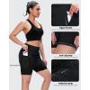 Sportneer Women Padded Bike Shorts – 4D Bicycle Cycling Shorts with 2 Zipper Pockets & 1 Inner Thigh Pocket(Black)