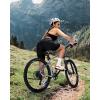 Sportneer Women Padded Bike Shorts – 4D Bicycle Cycling Shorts with 2 Zipper Pockets & 1 Inner Thigh Pocket(Black)