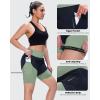 Sportneer Women Padded Bike Shorts – 4D Bicycle Cycling Shorts with 2 Zipper Pockets & 1 Inner Thigh Pocket(Black Green)