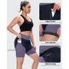 Sportneer Women Padded Bike Shorts – 4D Bicycle Cycling Shorts with 2 Zipper Pockets & 1 Inner Thigh Pocket(Black Purple)