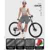 Sportneer Women Padded Bike Shorts – 4D Bicycle Cycling Shorts with 2 Zipper Pockets & 1 Inner Thigh Pocket(Grey)