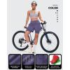 Sportneer Women Padded Bike Shorts – 4D Bicycle Cycling Shorts with 2 Zipper Pockets & 1 Inner Thigh Pocket(Purple)