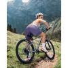 Sportneer Women Padded Bike Shorts – 4D Bicycle Cycling Shorts with 2 Zipper Pockets & 1 Inner Thigh Pocket(Purple)