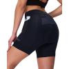Sportneer Womens 4D Padded Bike Shorts – Women’s Cycling Shorts with Breathable Mesh Pockets & Secure Zipper(Black)