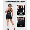Sportneer Womens 4D Padded Bike Shorts – Women’s Cycling Shorts with Breathable Mesh Pockets & Secure Zipper(Black)