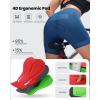 Sportneer Womens 4D Padded Bike Shorts – Women’s Cycling Shorts with Breathable Mesh Pockets & Secure Zipper(Blue)