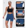 Sportneer Womens 4D Padded Bike Shorts – Women’s Cycling Shorts with Breathable Mesh Pockets & Secure Zipper(Blue)